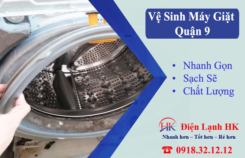 Quá trình vệ sinh lồng giặt của máy giặt tại Quận 9