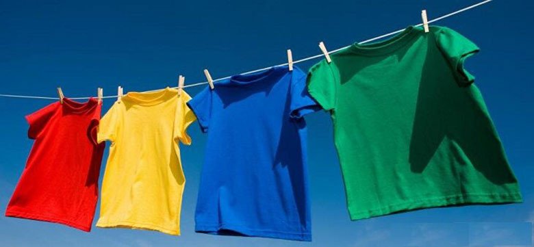 Quần áo được vắt khô bằng máy giặt LG và phơi nhanh chóng