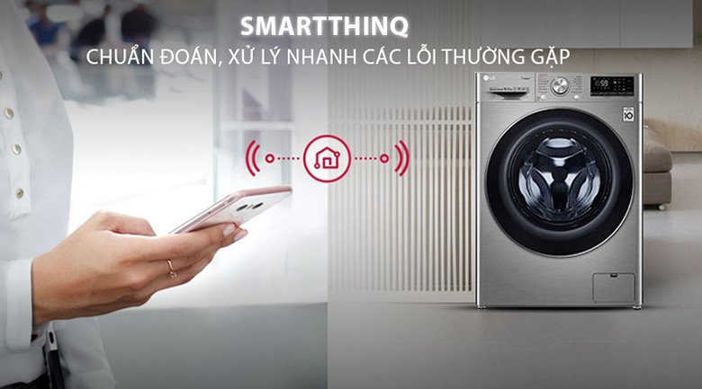 Quản lý máy giặt LG FV1450S3V dễ dàng với Smart ThinQ