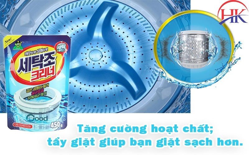 Sản phẩm bột chuyên dụng để tẩy lồng máy giặt