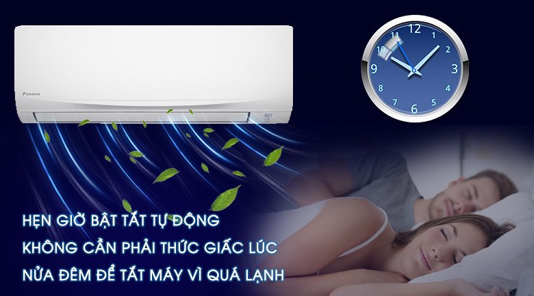 Sử dụng chức năng hẹn giờ thông minh trên điều hòa Daikin