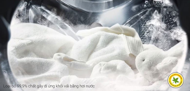 Sức mạnh diệt khuẩn của công nghệ hơi nước Steam™ trên máy giặt LG F2721HVRB