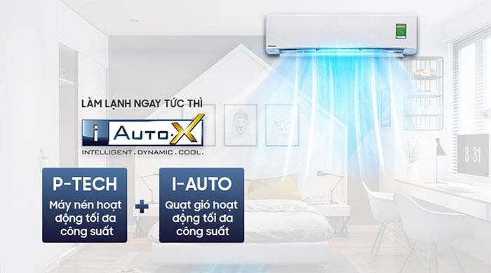 Thiết kế dàn lạnh điều hòa Panasonic 8700 BTU Inverter