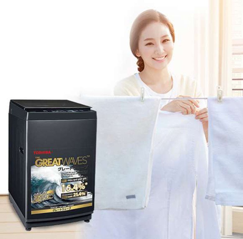 Thiết kế máy giặt Toshiba 10.5kg sang trọng cho không gian gia đình