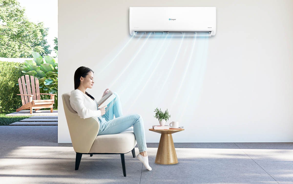 Thiết kế máy lạnh Casper TC-09IS35 gọn gàng, màu trắng hiện đại