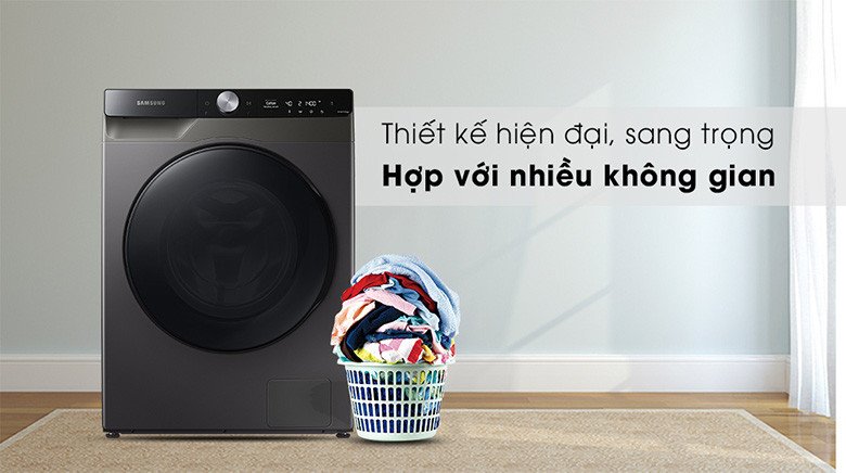 Thiết kế sang trọng của máy giặt sấy Samsung WD11T734DBX/SV