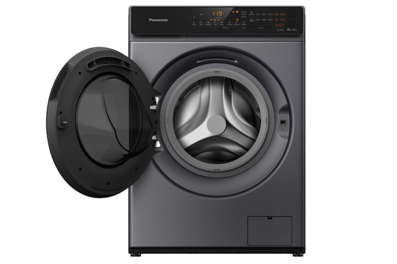 Thiết kế sang trọng hiện đại của máy giặt sấy Panasonic NA-S106FC1LV với cửa kính lớn