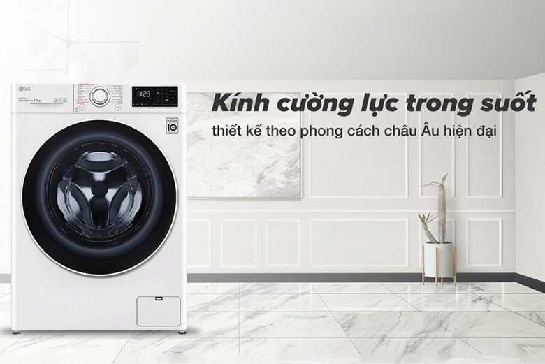 Thiết kế sang trọng máy giặt LG FV1411S5W