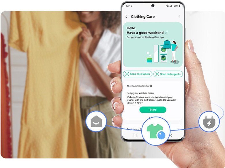 Tính năng SmartThings Clothing Care thông minh