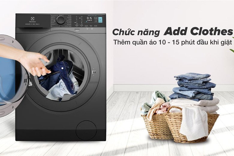 Tính năng thêm đồ Add Clothes tiện lợi trên máy giặt Electrolux
