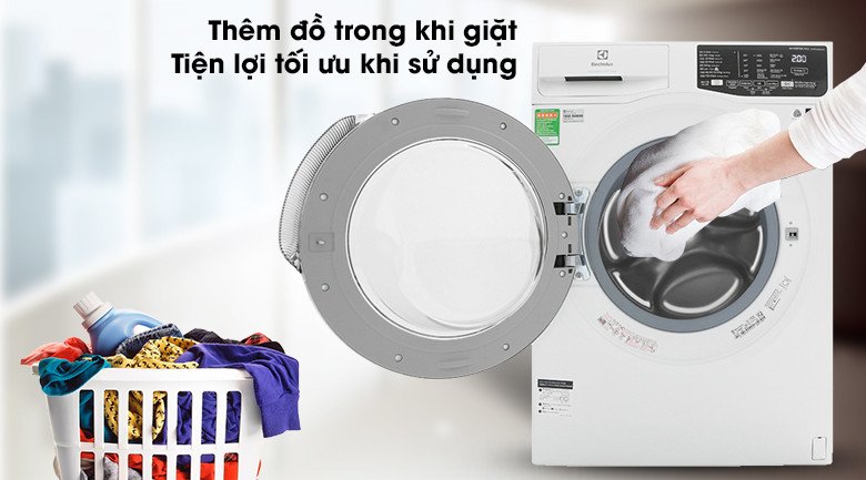 Tính năng thêm đồ tiện lợi khi máy giặt đang hoạt động