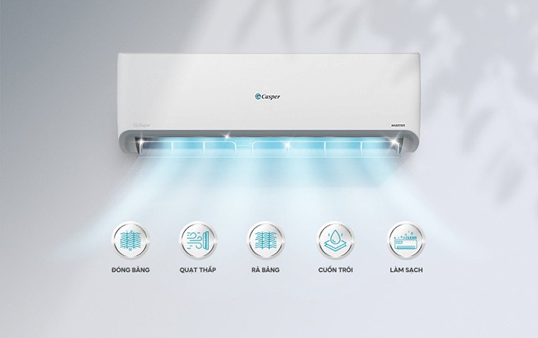 Tính năng tự động làm sạch iClean giữ dàn lạnh điều hòa Casper TC-09IS35 luôn sạch sẽ