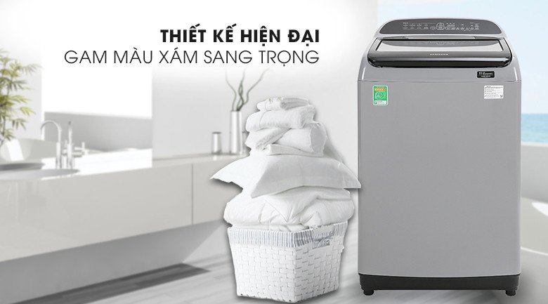 Vẻ ngoài trang nhã của máy giặt Samsung WA85T5160BY/SV