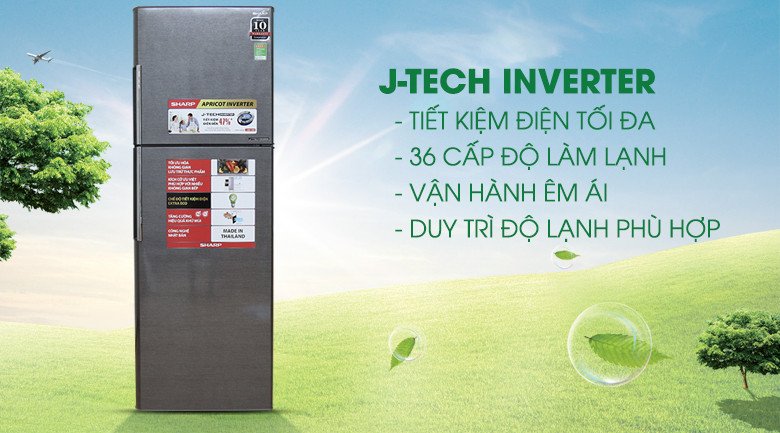 Bảng điều khiển trực quan của tủ lạnh Sharp SJ-X346E-DS Inverter