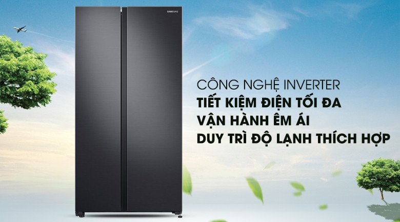 Biểu tượng công nghệ Digital Inverter trên tủ lạnh Samsung RS62R5001B4/SV