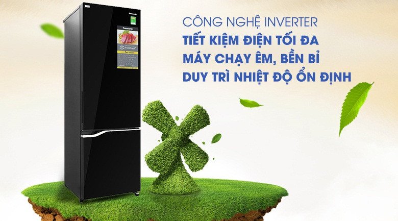 Biểu tượng công nghệ Inverter trên tủ lạnh Panasonic