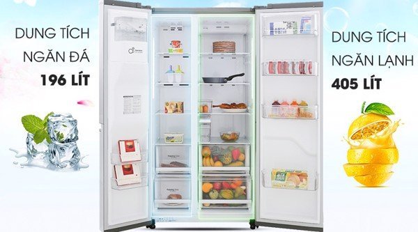Biểu tượng công nghệ Linear Inverter tiết kiệm điện trên tủ lạnh LG GR-D247JDS