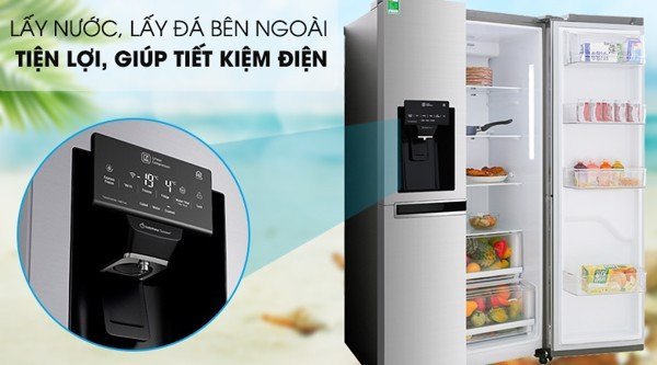 Bình chứa nước 4 lít dễ dàng tháo lắp để vệ sinh bên trong tủ lạnh LG Inverter