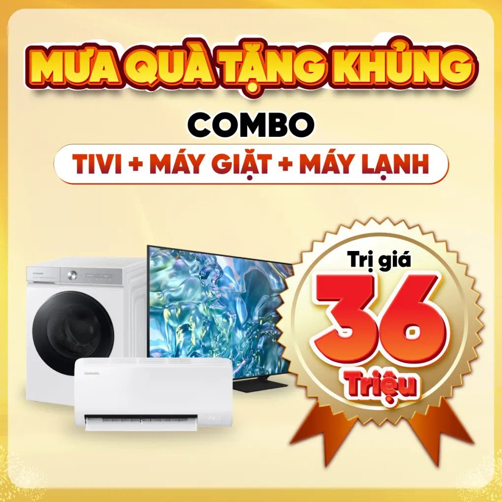 Bộ ba thiết bị điện lạnh gia đình: Tivi, máy giặt và máy lạnh