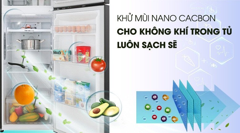 Bộ lọc khử mùi Nano Cacbon của tủ lạnh LG GN-M255BL