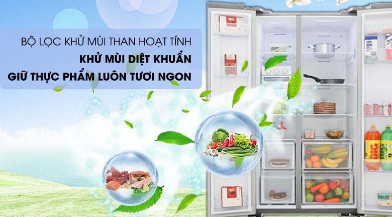 Bộ lọc than hoạt tính kháng khuẩn, khử mùi hiệu quả của tủ lạnh Samsung