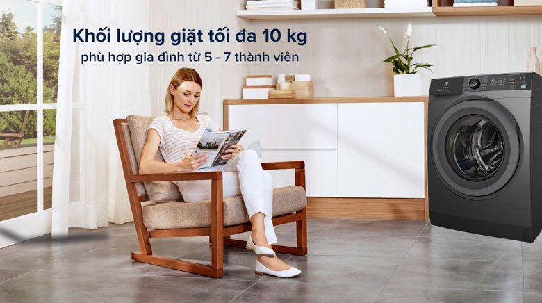 Các chương trình giặt đa dạng trên máy giặt Electrolux EWF1024M3SB 10kg