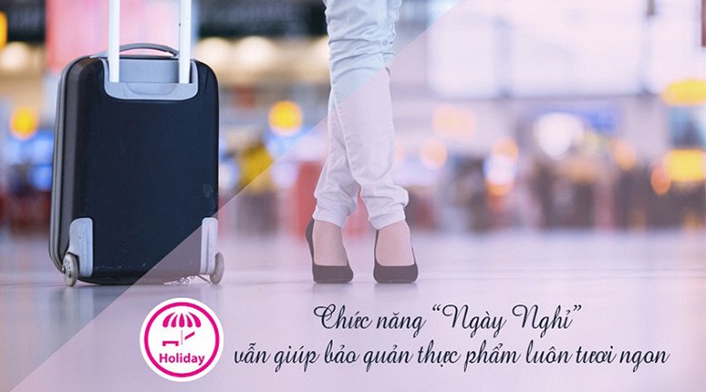 Chế độ Holiday trên tủ lạnh Aqua AQR-IG336DN(GB)