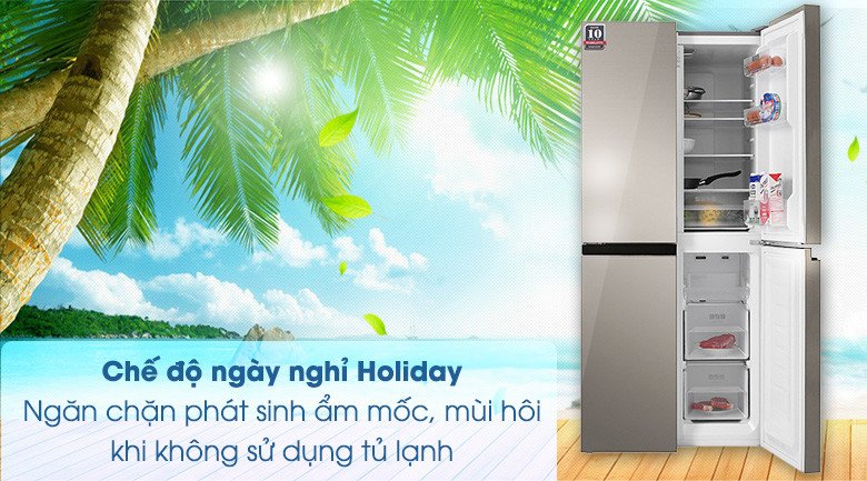 Chức năng Holiday giữ tủ lạnh Sharp Inverter 401 lít luôn sạch khi vắng nhà