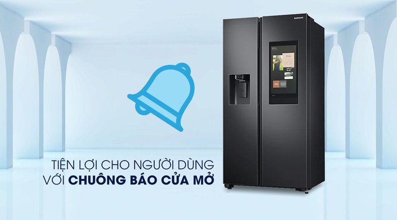 Chuông báo mở cửa giúp tiết kiệm điện năng cho tủ lạnh Samsung RS64T5F01B4/SV