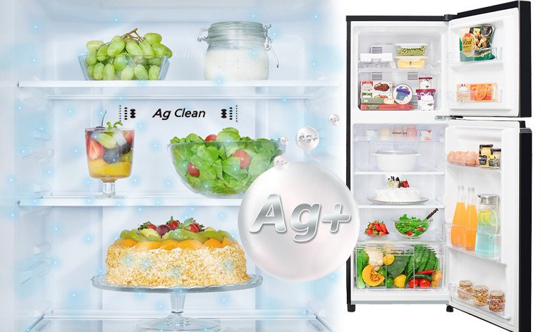Công nghệ Ag Clean trên tủ lạnh Panasonic NR-BA229PAVN giúp kháng khuẩn và khử mùi hiệu quả