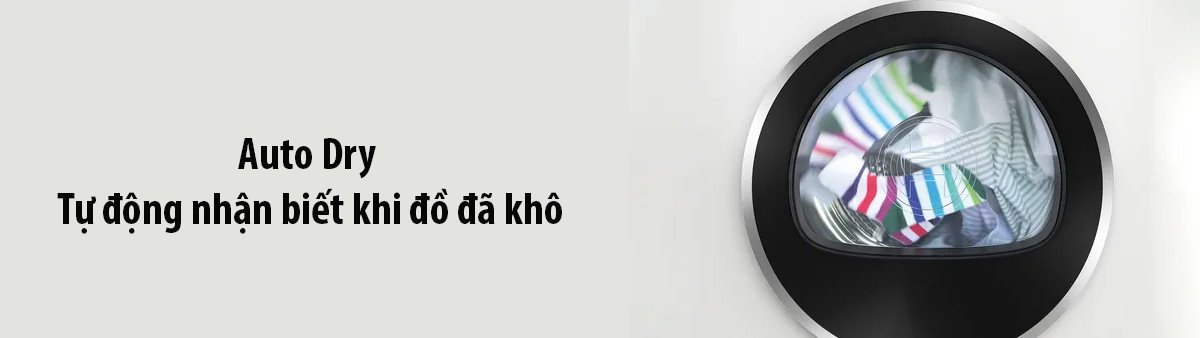 Công nghệ AutoDry của máy sấy Bosch giúp nhận biết độ ẩm đồ giặt và tự động dừng khi khô