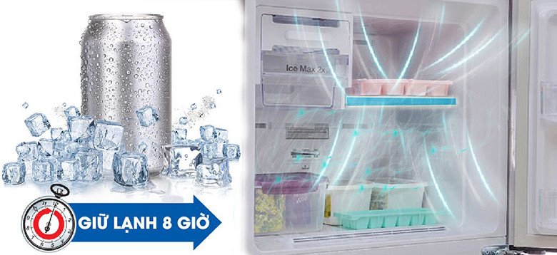 Công nghệ Coolpack giữ lạnh hiệu quả khi mất điện trên tủ lạnh Samsung RT22FARBDSA/SV