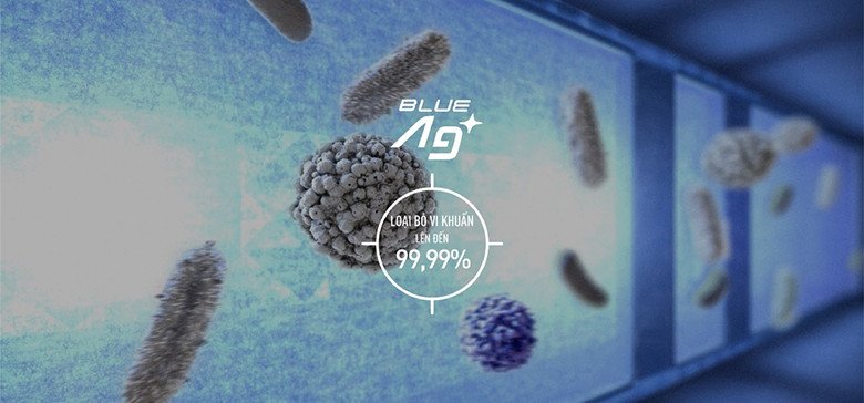 Công nghệ diệt khuẩn Blue Ag+ tiêu diệt vi khuẩn trên tủ lạnh Panasonic NR-BV331GPKV