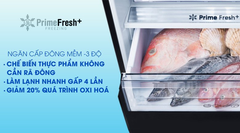 Công nghệ đông mềm Prime Fresh+ trên tủ lạnh Panasonic NR-BV280WKVN