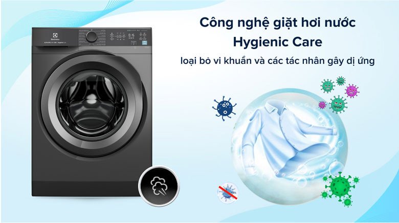 Công nghệ giặt hơi nước Hygienic Care của máy giặt Electrolux EWF1024M3SB