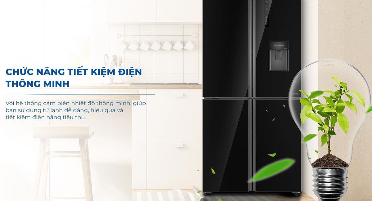 Công nghệ Inverter giúp tủ lạnh Aqua 511 lít tiết kiệm điện thông minh