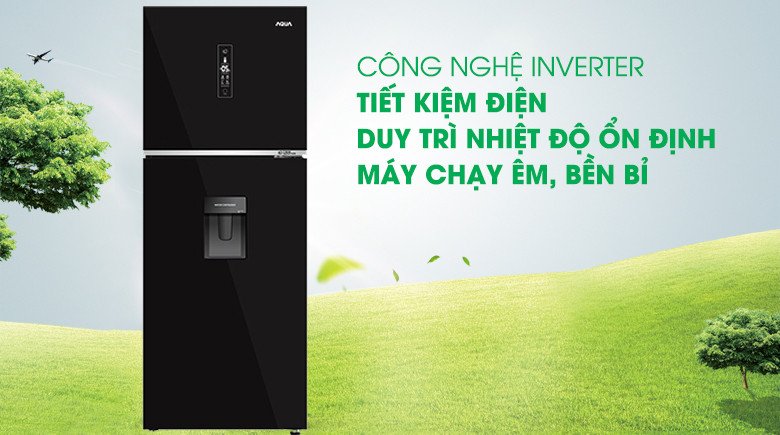 Công nghệ Inverter giúp tủ lạnh Aqua AQR-T389FA(WGB) tiết kiệm điện năng