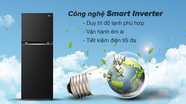 Công nghệ Inverter tiết kiệm điện trên Tủ lạnh LG GV-B212WB