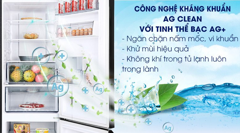 Công nghệ kháng khuẩn Ag Clean với tinh thể bạc Ag+