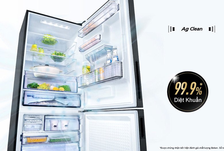 Công nghệ kháng khuẩn khử mùi Ag Clean bảo vệ thực phẩm trong tủ lạnh Panasonic
