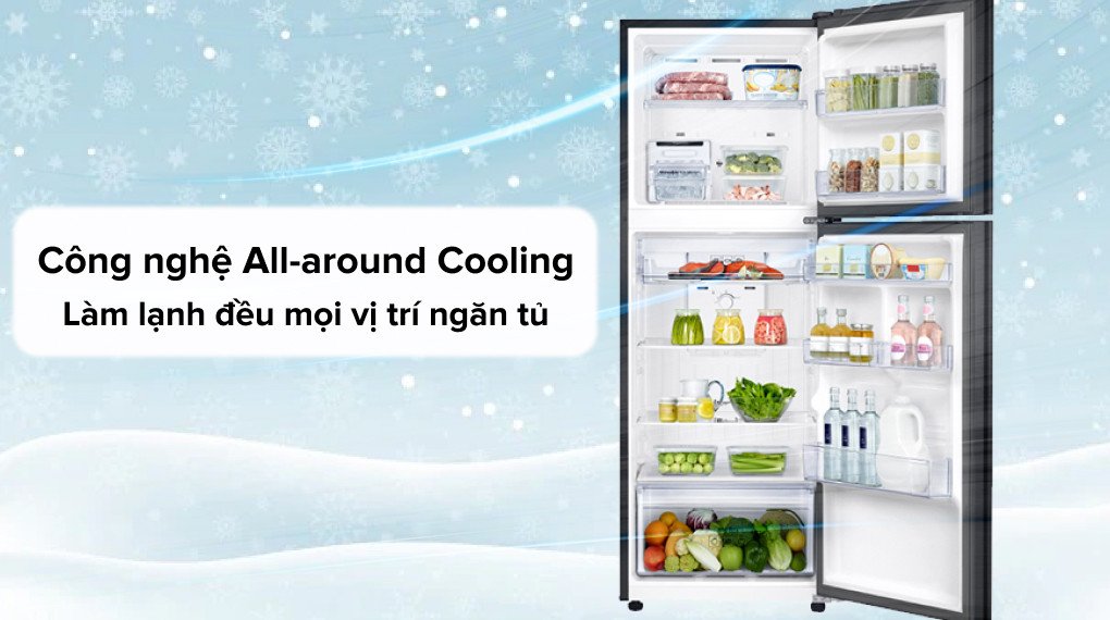 Công nghệ làm lạnh đa chiều All-around Cooling trên Tủ lạnh Samsung Inverter 302 Lít