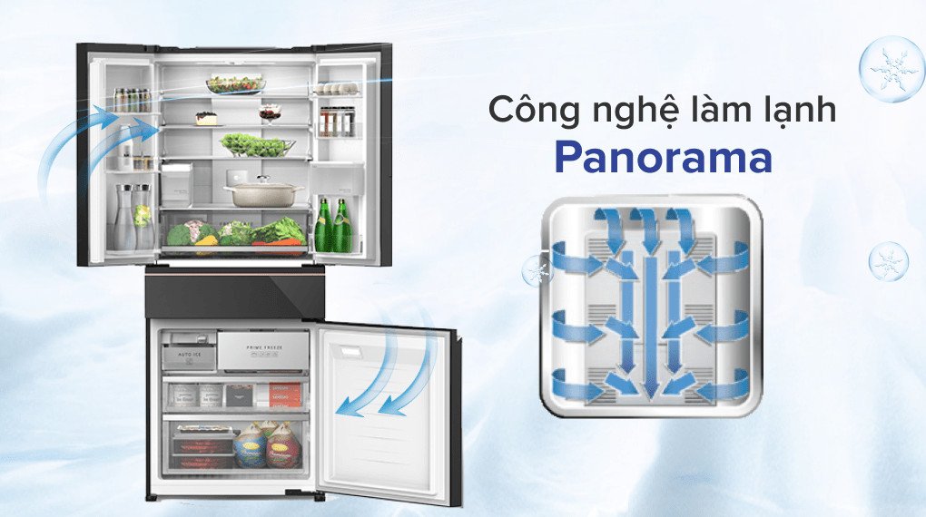 Công nghệ làm lạnh Panorama trên tủ lạnh Panasonic 540 lít