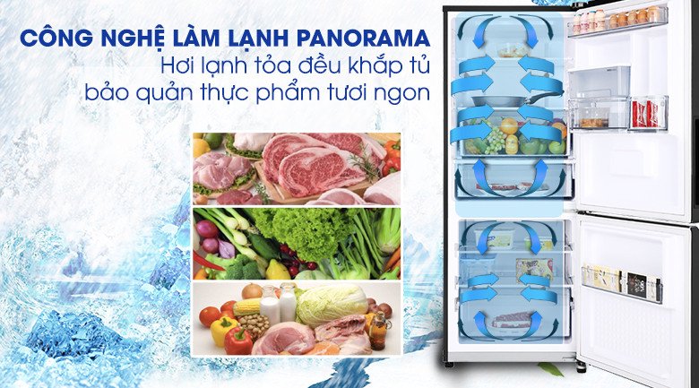 Công nghệ làm lạnh Panorama tủ lạnh Panasonic NR-BV280WKVN