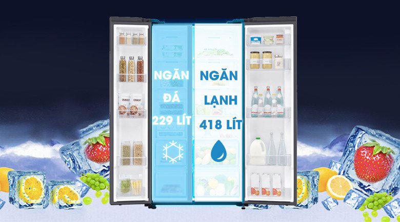 Công nghệ SpaceMax giúp tối ưu không gian bên trong tủ lạnh Samsung RS62R5001B4/SV