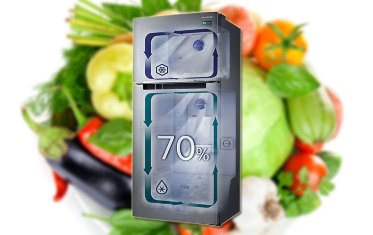 Công nghệ Twin Cooling Plus trên tủ lạnh Samsung RT38K5982DX/SV đảm bảo thực phẩm tươi ngon