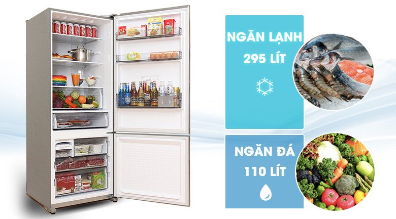 Dung tích lưu trữ lớn và khay kính chịu lực của tủ lạnh Panasonic