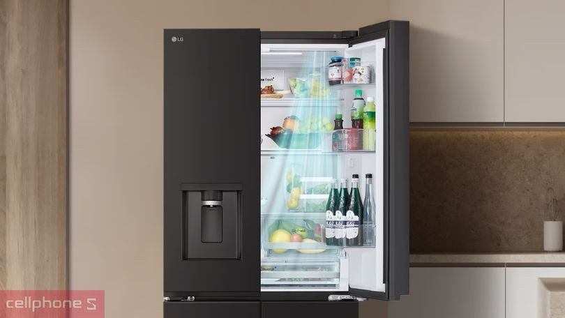Dung tích rộng rãi của tủ lạnh LG LFD61BLGA 617 lít