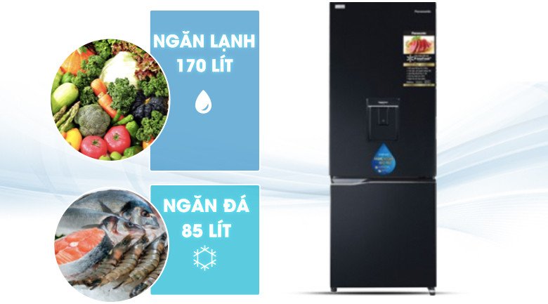 Dung tích tủ lạnh Panasonic NR-BV280WKVN phù hợp gia đình
