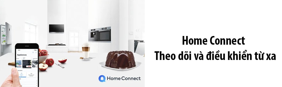 Giao diện ứng dụng Home Connect trên điện thoại thông minh để điều khiển máy sấy Bosch từ xa