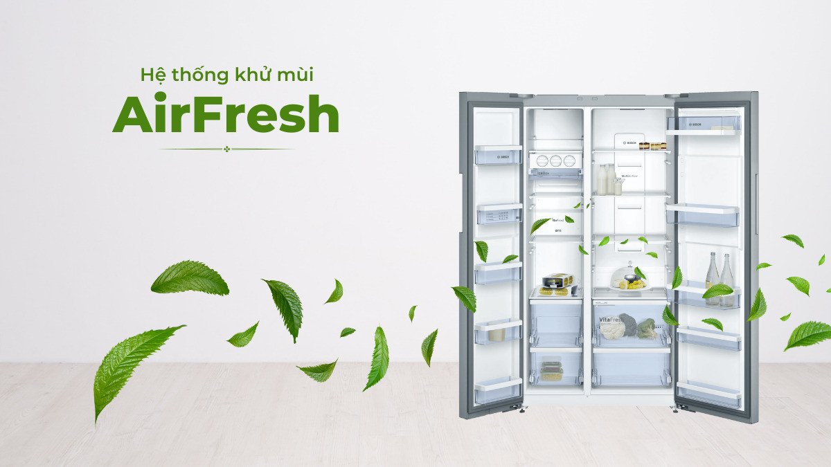 Hệ thống khử mùi AirFresh của tủ lạnh Bosch